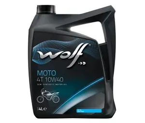 Wolf MOTO 4T 10W-40 Масло моторное, Полусинтетическое, 4 л