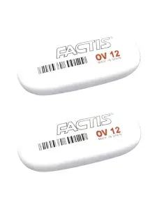Ластик большой 2 шт FАCTIS OV 12 Испания 61х28х13мм белый