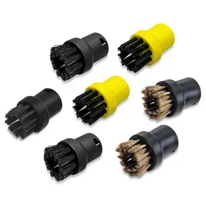 Комплект круглых щеток VELERCART к пароочистителям Karcher (4 с пластиковой + 2 с латунной щетиной) (2.863-061-264.V), 6 шт.