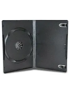 Бокс DeTech для CD/DVD одинарный 5мм черный