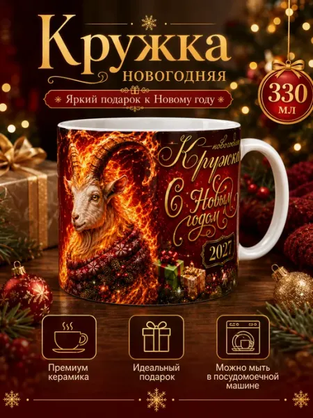 Nice cup Кружка новогодняя с символом года 2026 330 мл