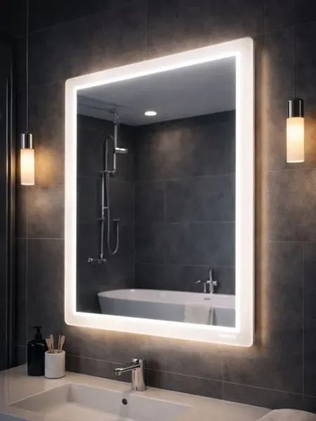 Нет бренда Зеркало для ванной с LED подсветкой современное 80x60 Model