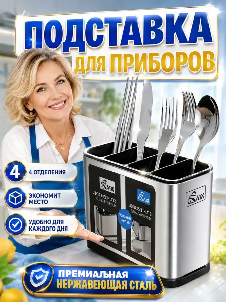 Подставка-органайзер для столовых приборов