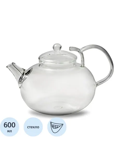 Чайник заварочный стеклянный Tima Иван-чай TP106 600 мл