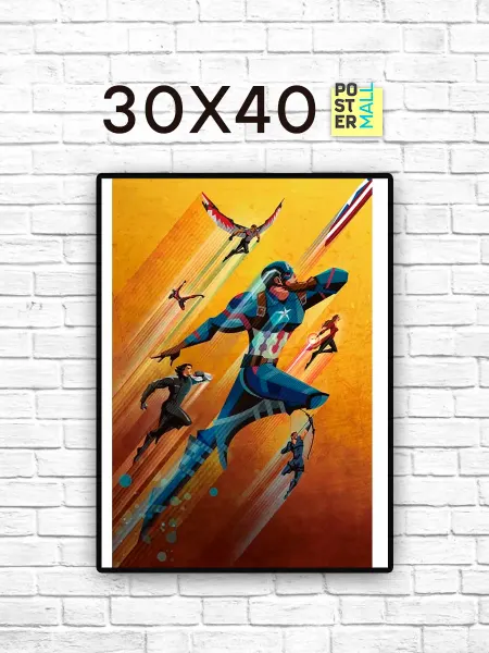 Poster Mall Постер на стену Марвел (Marvel) Капитан Америка 30х40