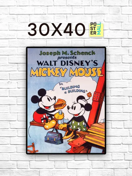 Poster Mall Постер на стену Ретро Микки и Мини Маус 30х40