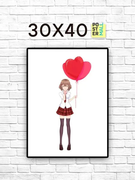 Poster Mall Постер на стену Аниме девочка с шариком 40х50