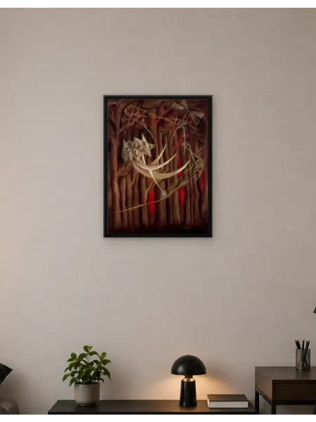 Postersbase Постер Сюрреалистический лес с геометрическими фигурам 30x40