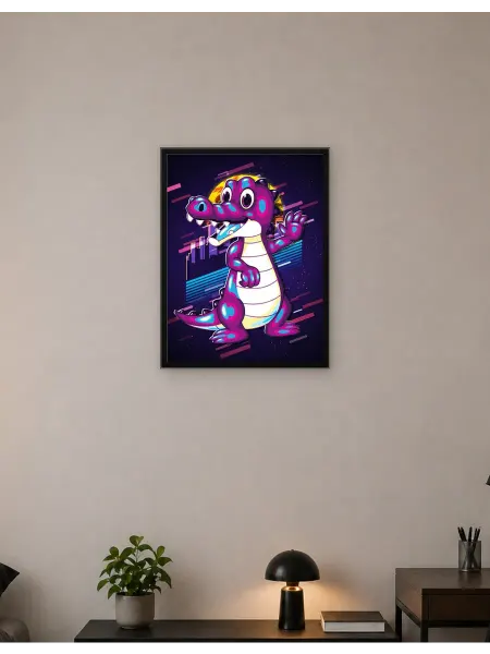 Postersbase Интерьерный постер Крокодил Ретро 30x40