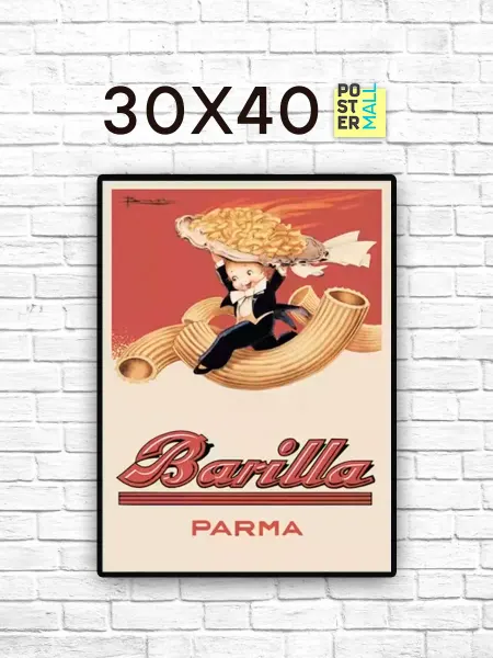 Poster Mall Постер на стену Винтажный Ретро реклама Barilla 30х40
