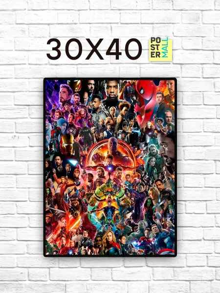 Poster Mall Постер на стену супергерои Марвел (Marvel) 30х40