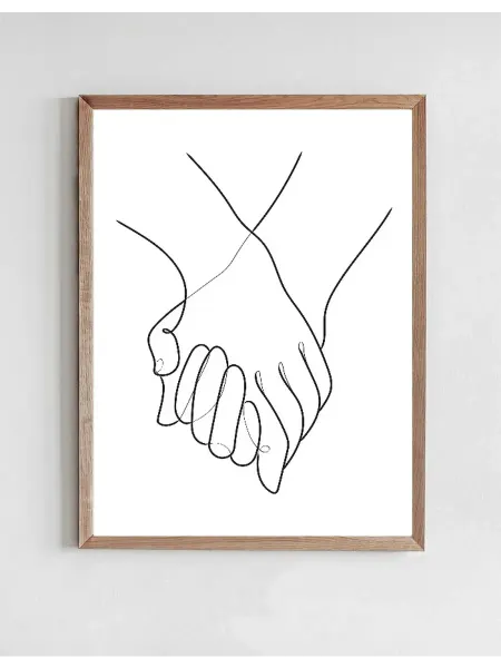 Onllyart Постер Линии держания за руки 40x50
