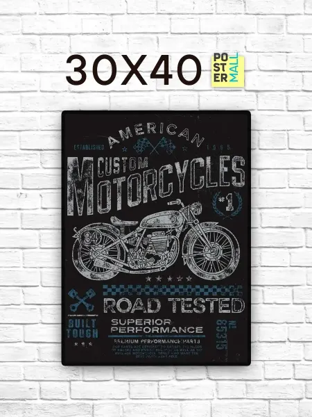 Poster Mall Постер на стену Ретро мотоцикл 40х50