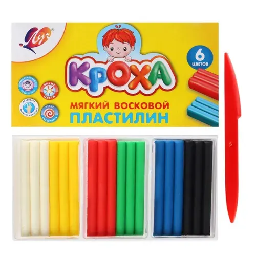 Пластилин Кроха Луч 6 цветов