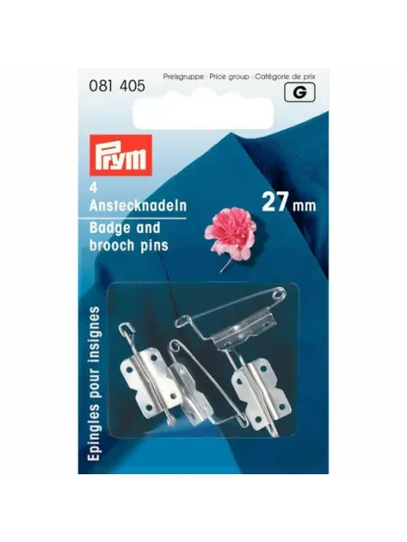 Prym Булавки англ. 081405 для бантов и значков железо 4 шт 27 мм