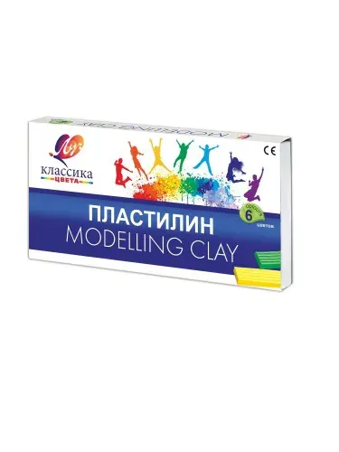 Луч Пластилин Классика + стек, 6 цветов, 120 гр