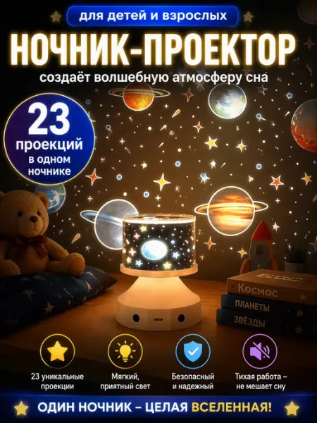 Quivlox Ночник звездное небо проектор