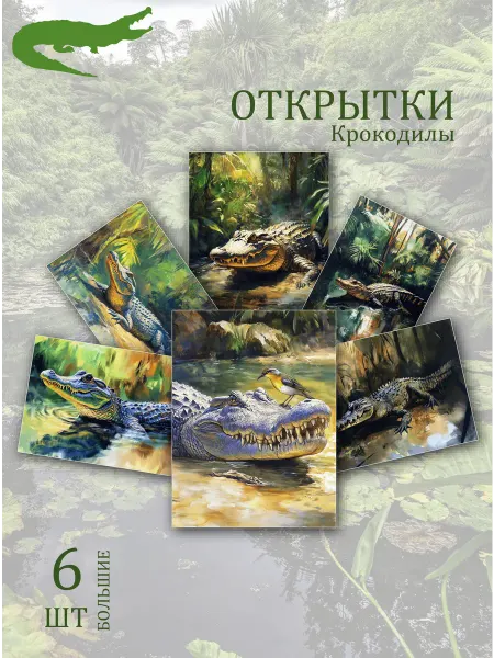 Обнимай словами А6 Открытки крокодилы