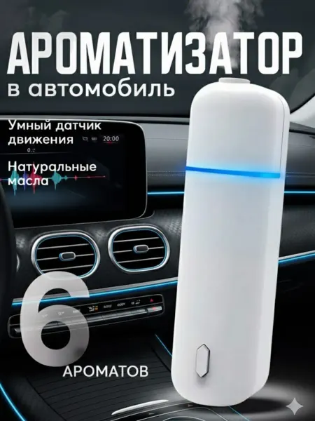 Автомобильный ароматизатор с датчиком движения и 6 ароматами