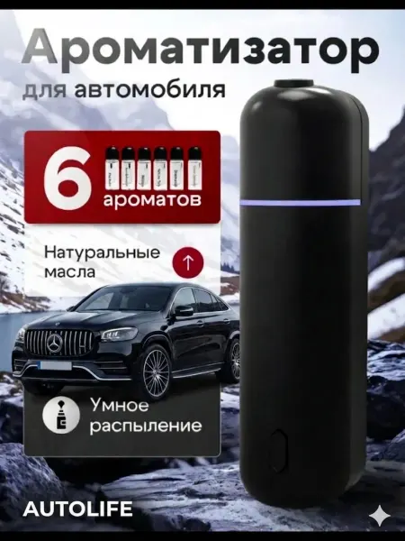 Автомобильный освежитель воздуха, электрический 6 ароматами