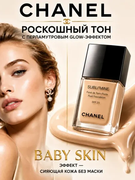 Chanel Тональный флюид с сияющим финишем SPF20, 75 мл