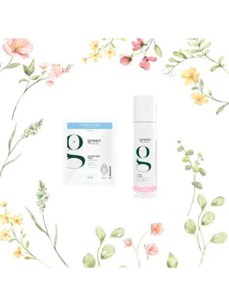 GREEN SKINCARE Набор для чувствительной кожи лица (Крем+Патчи)