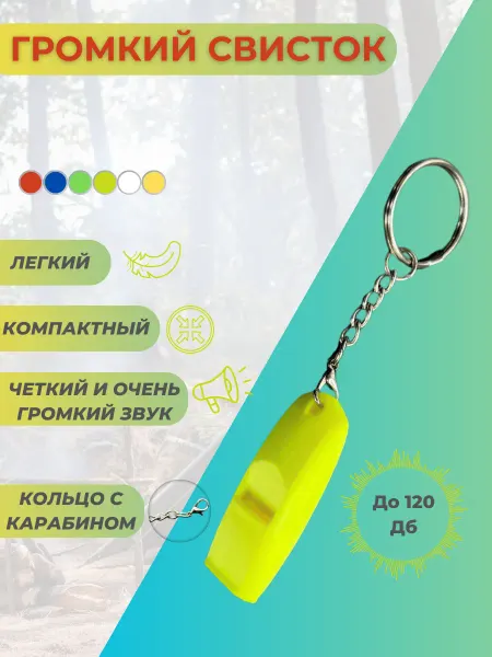 3D JollY Брелок свисток громкий до 120 дБ пластиковый