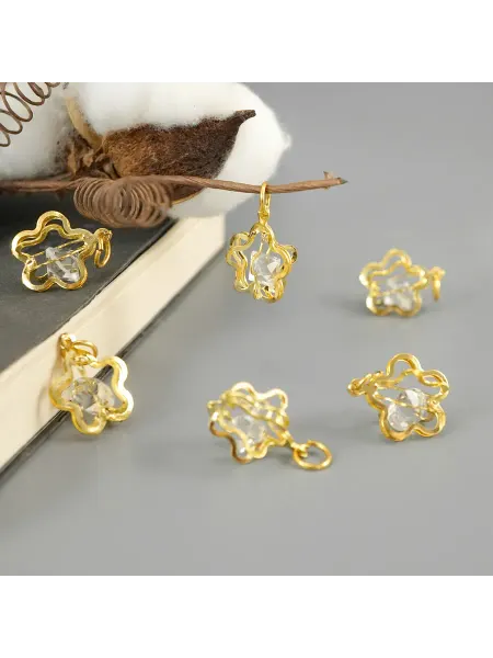 Matrёshka Shop Подвеска со стразами 20*17мм 6шт