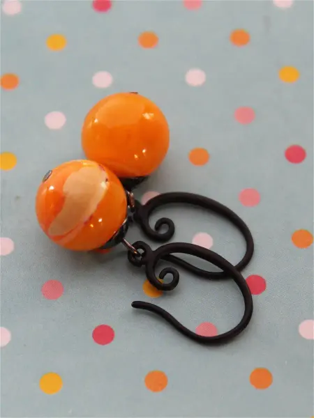 TE jewelry Серьги с желтым натуральным камнем "Sol"