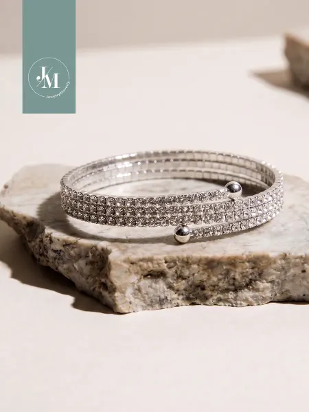 JewelryMeverly Браслет на руку со стразами многослойный
