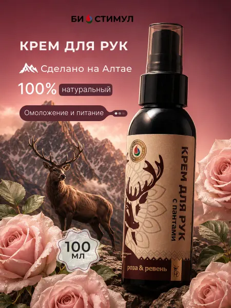 Биостимул Увлажняющий крем для рук с пантами марала питательный