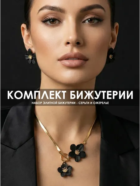 Набор бижутерии, стильный комплект украшений