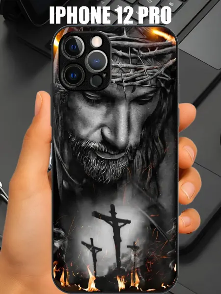 CaseONEshop Чехол на iphone 12 pro с принтом Иисус