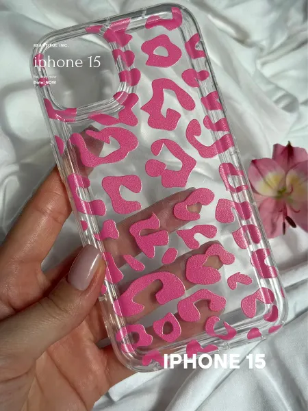 Smart Cover Чехол на iphone 15 с принтом леопард