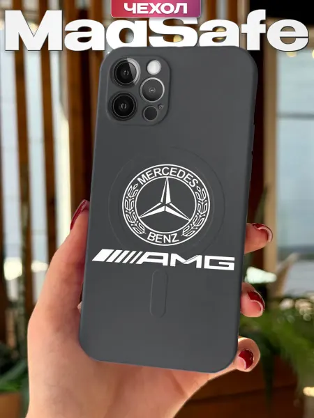 PBl store Чехол Magsafe на Apple iPhone 12 Pro Max с принтом Mercedes