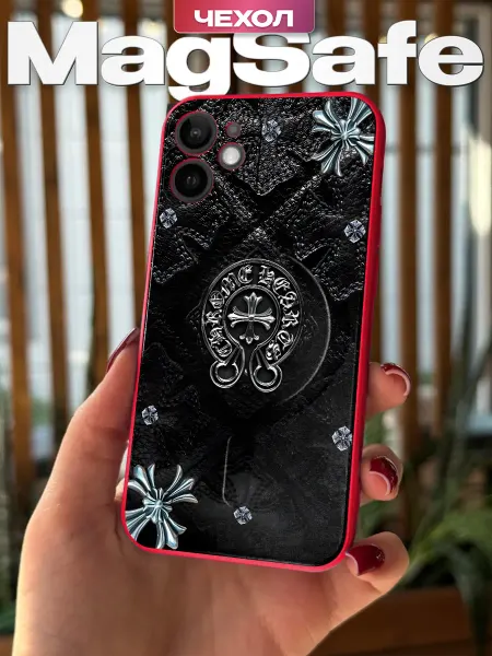PBl store Чехол Magsafe на iPhone 12 mini с принтом Chrome Hearts