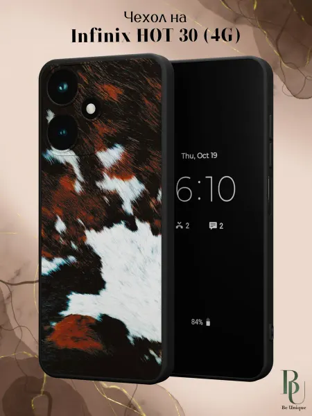 Infinix Чехол на HOT 30 4G с коровьим принтом