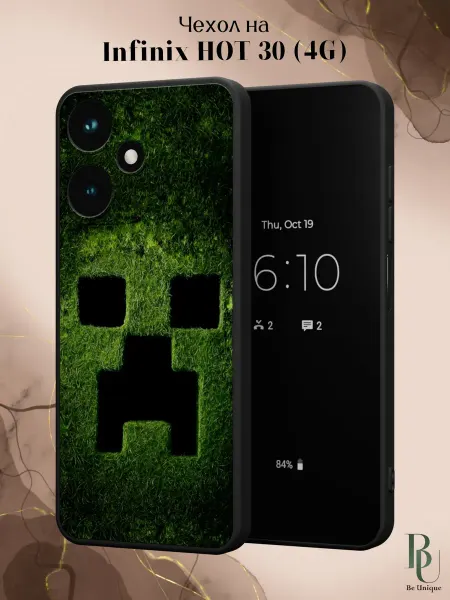 Infinix Чехол на HOT 30 4G с принтом Крипер