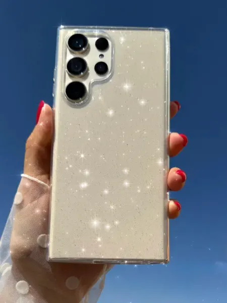ZENTAUR Чехол на Samsung S23 Ultra прозрачный с блестками