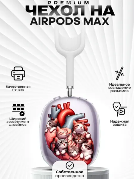 ZLStore Чехол на AirPods MAX с принтом котики