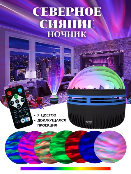 Sunset Lamp Ночник проектор северное сияние