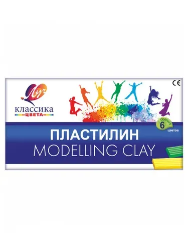 Пластилин для детского творчества Луч "Классика", 6 цветов, со стеком, в картонной упаковке, 120 гр
