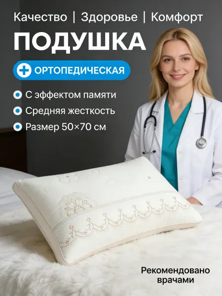 RixesSleep Подушка ортопедическая для сна 50X70