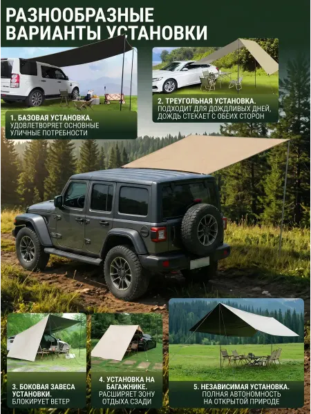 Автомобильная маркиза 2x4.5