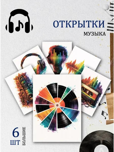 Обнимай словами А6 открытки музыкальная атмосфера