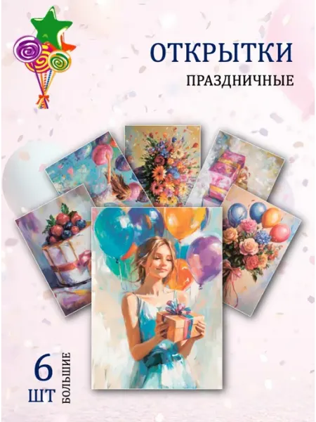Обнимай словами А6 открытки на день рождения
