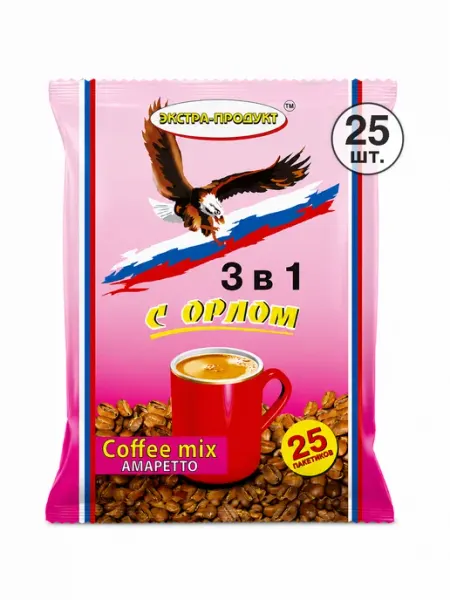 С орлом Кофе растворимый 3 в 1 в пакетиках 25шт