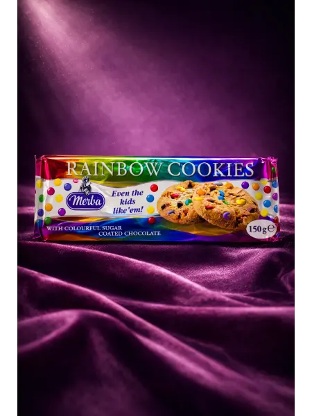Печенье Merba Rainbow Cookies с шоколадными драже, 150 г
