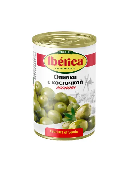 Оливки Iberica зеленые с косточкой 280 г