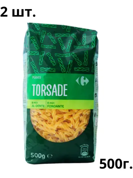 Carrefour Classic Макароны "Torsade" КАРРЕФУР КЛАССИК" 500г.(2шт.)